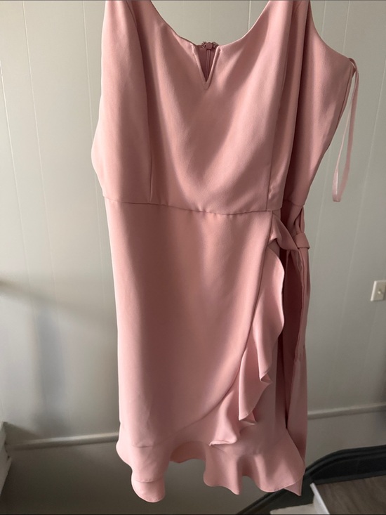 She and Sky Dresses & Skirts - Pink Ruffle Wrap Dress- size L